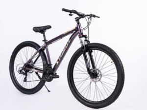 STURDY BIKES AUSTERE ALUMINIUM MTB WITH DUAL DISC BRAKES AND 21 SPEED ORIGINAL SHIMANO GEARS